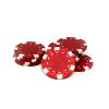 Poker Chips: Dice, 11.5 Gram / Heavy Weight, with Monogram, Red